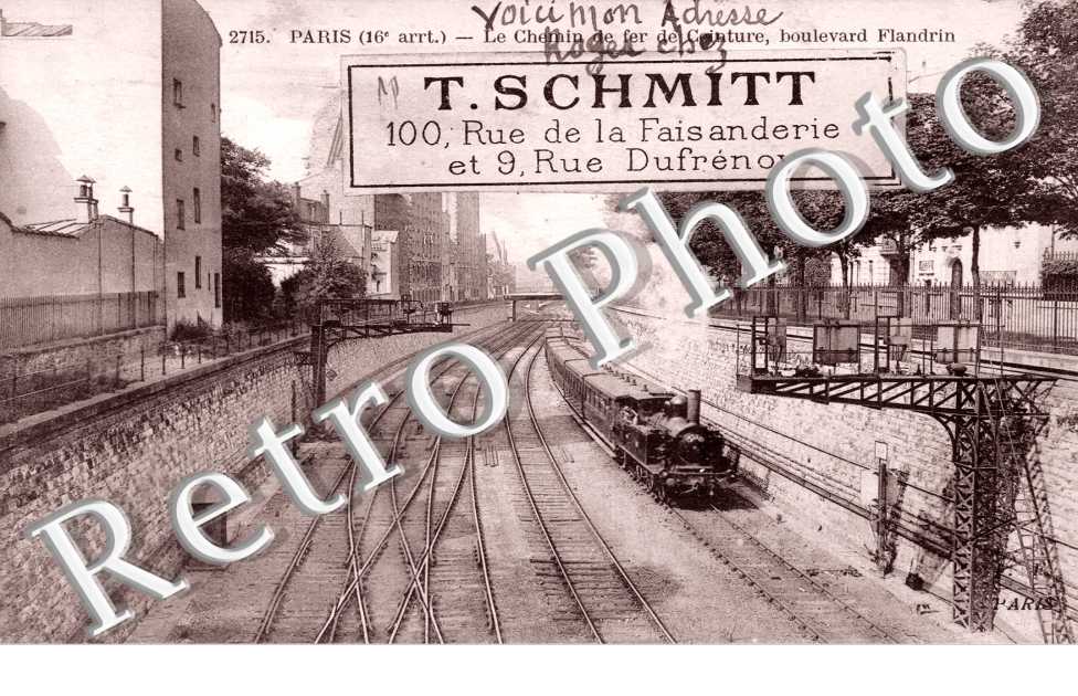 Le Chemin de Fer de Ceinture boulevard Flandrin  - T Schmitt