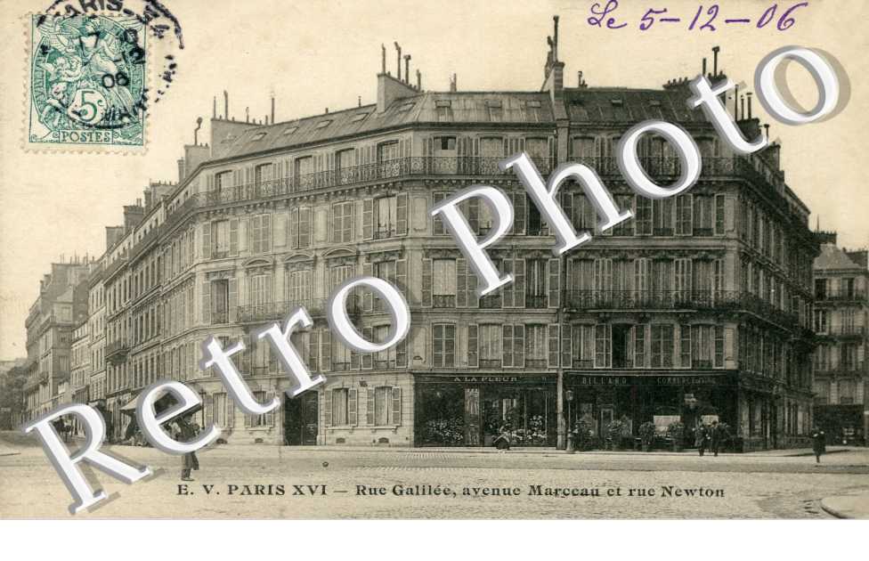 Rue Galilee, Avenue Marceau et Rue Newton