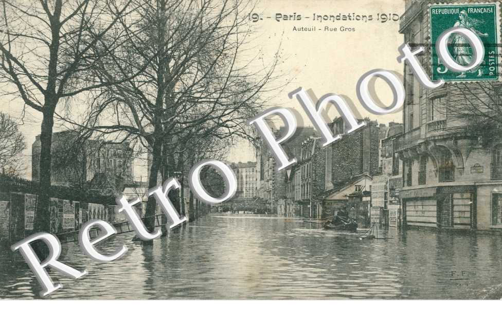 Auteuil  -  rue Gros - inondations 1910