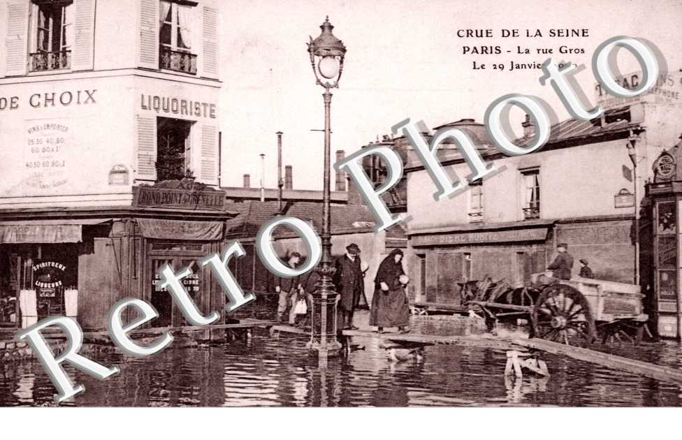 Crue de la Seine 1910, Rue Gros