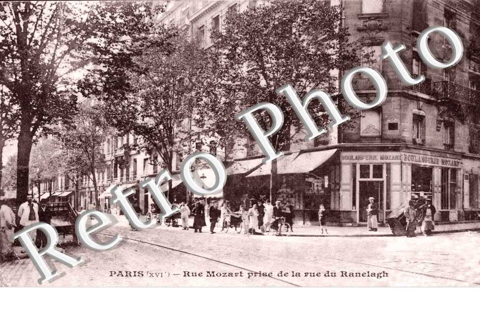 Rue Mozart prise de la rue du Ranelagh