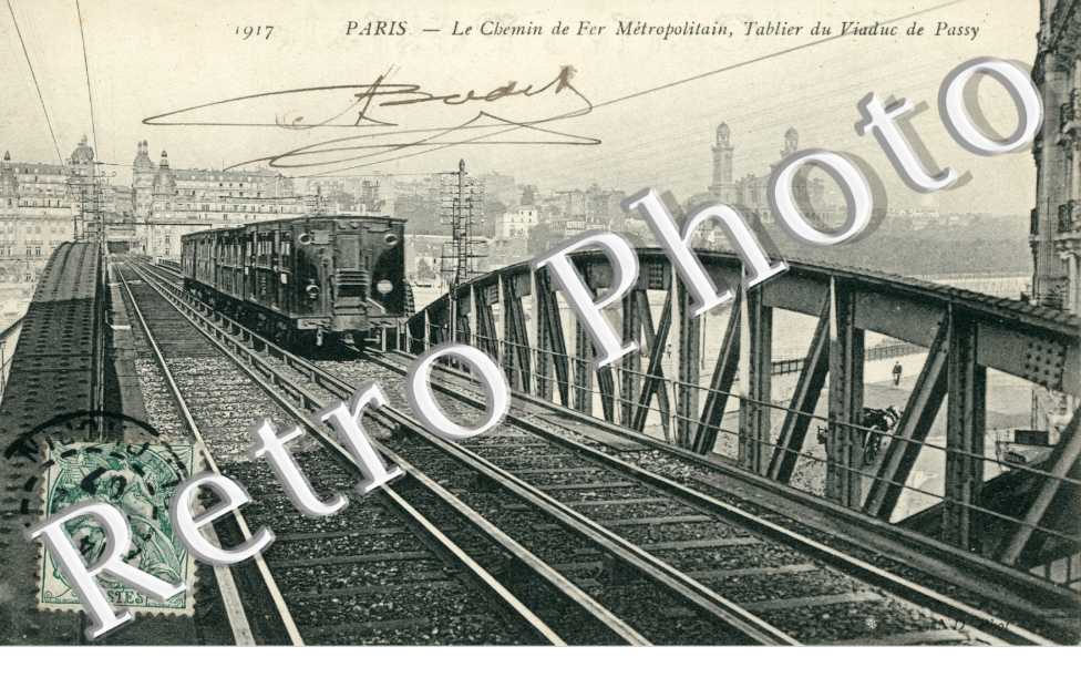 Le Chemin de Fer Metropolitain, Tablier du Viaduc de Passy