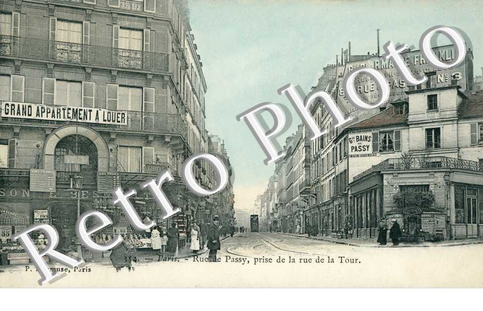 Rue de Passy, prise de la rue de la Tour