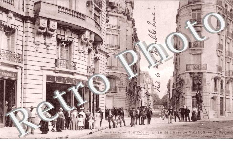 Rue Piccini prise de l'avenue Malakoff