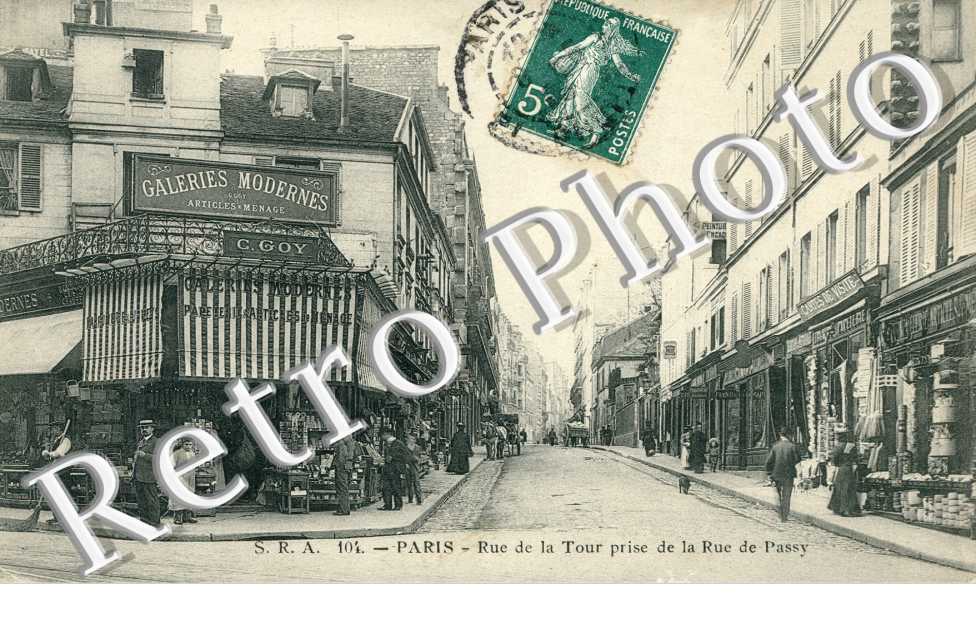 Rue de la Tour prise de la rue de Passy