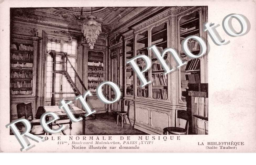 Ecole Normale de Musique, la Bibliotheque - 114 bis boulevard Malesherbes