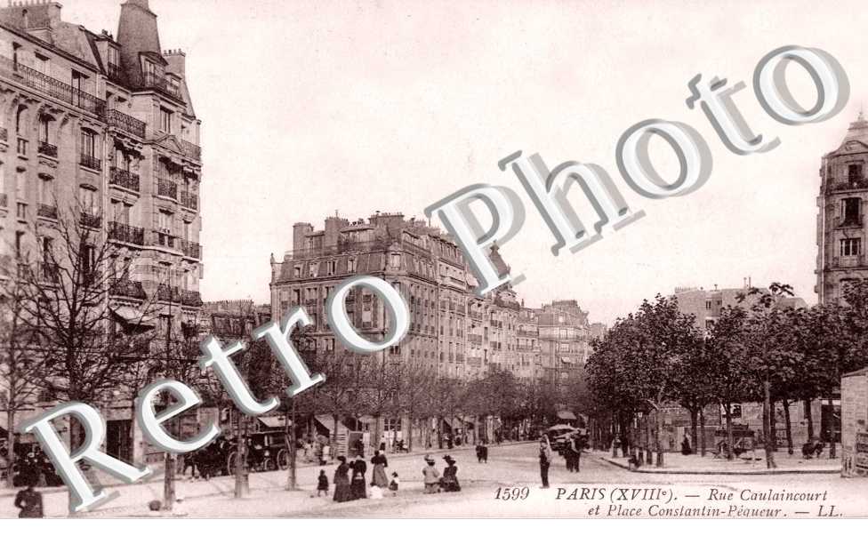 Rue Caulaincourt et place Constantin-Péqueur