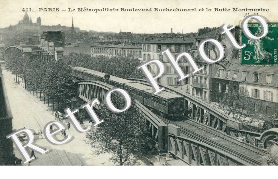 Boulevard Rochechouart et le Butte Montmartre