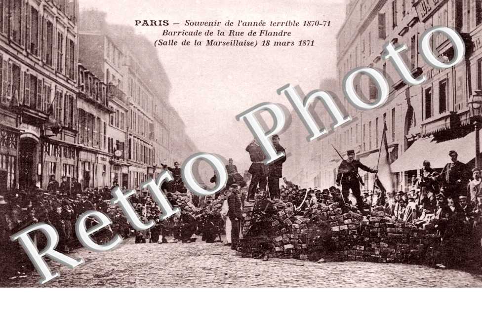 Souvenir de l'annee 1870-71, Barricade de la Rue de Flandre 18 mars 1871