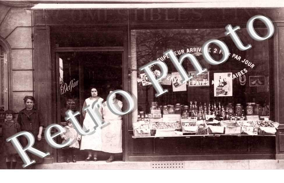 Avenue Gambetta, septembre 1922, Epicerie Delfau