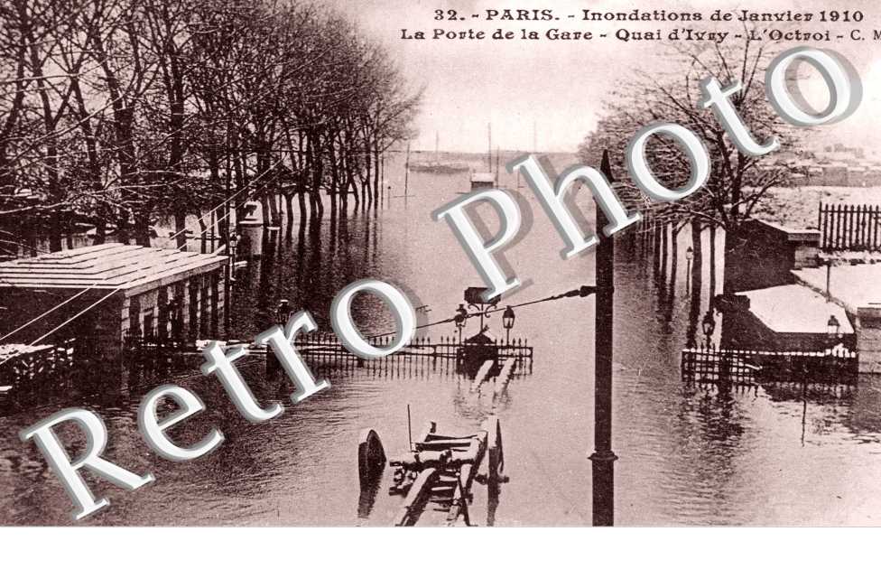 Crue de la Seine, Porte de la Gare et Quai d'Ivry