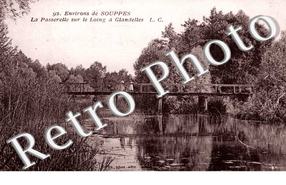 La Passerelle sur le Loing à Glandelles