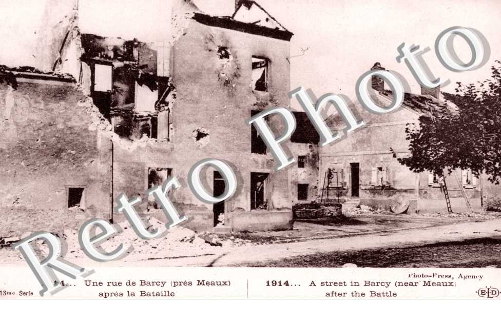 une rue de Barcy apres la bataille