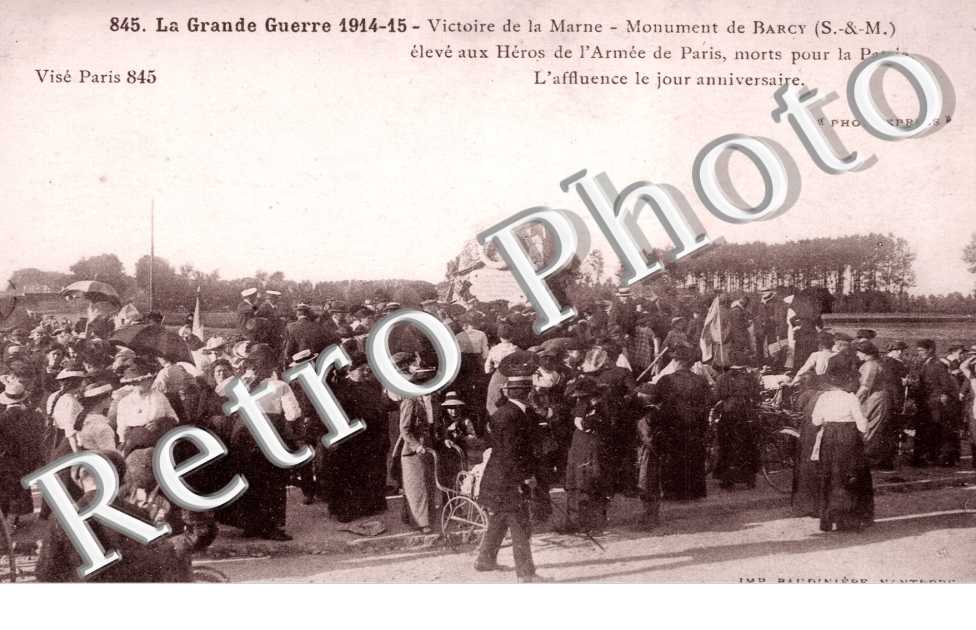 victoire de la Marne, monument de Barcy eleve aux heros de l'armee de Paris morts pour la patrie