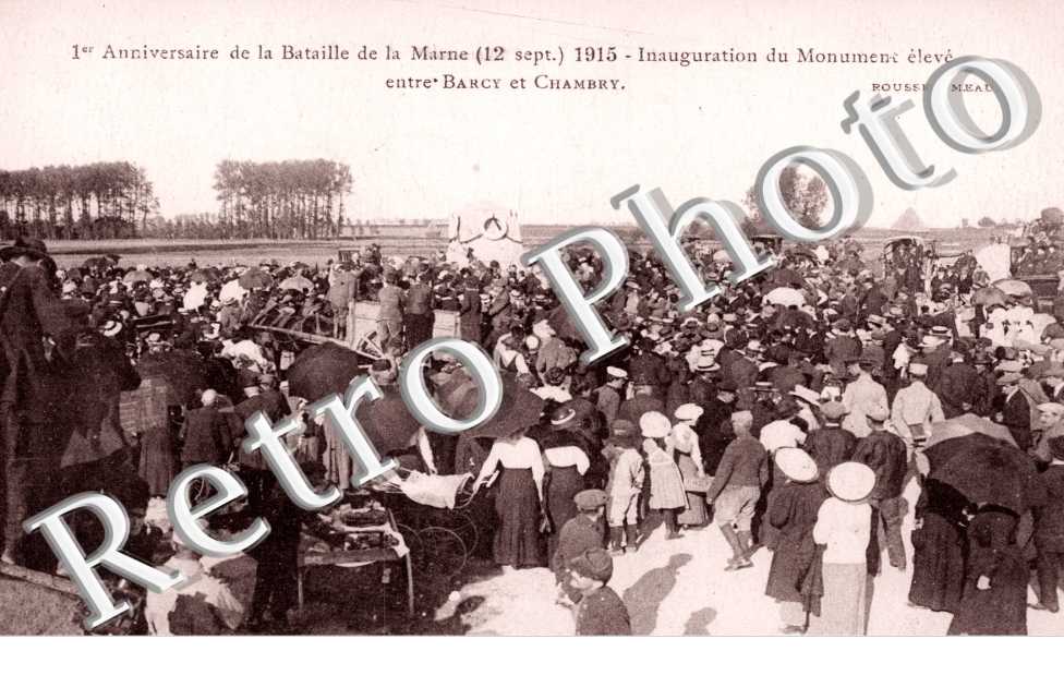 inauguration du monument eleve entre Barcy et Chambry