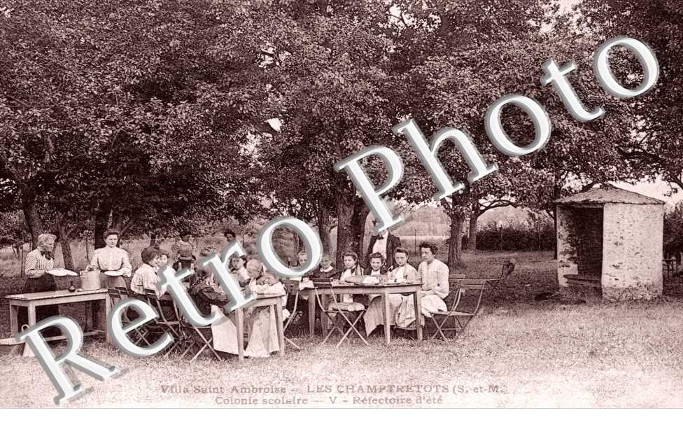 colonie scolaire, refectoire d'ete