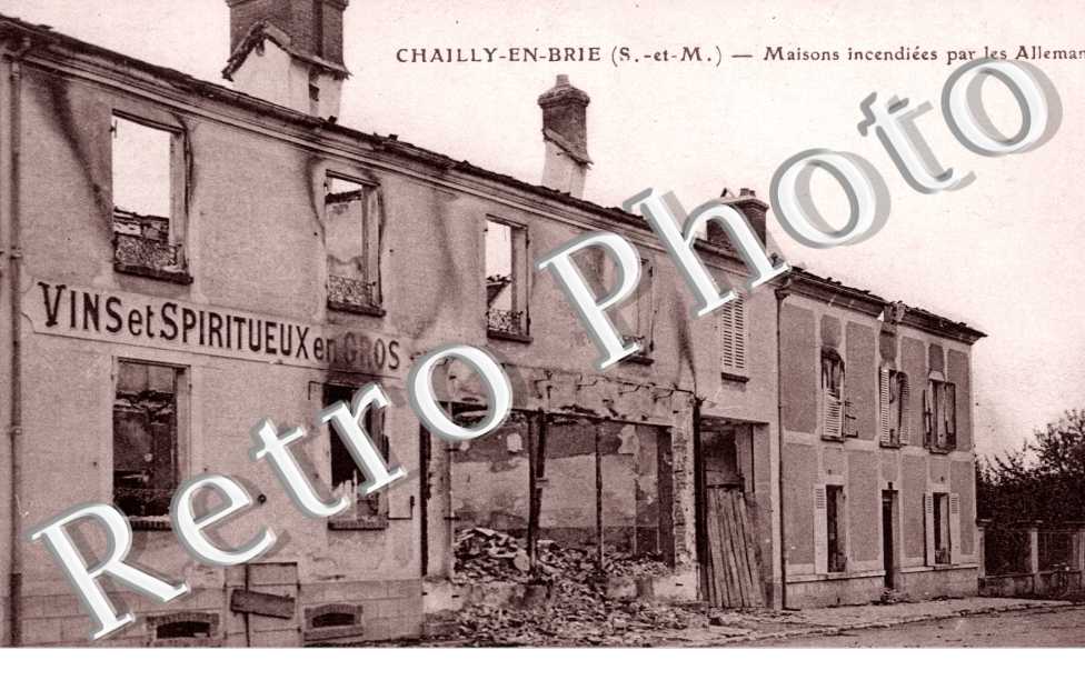 Maisons incendiees par les Allemands