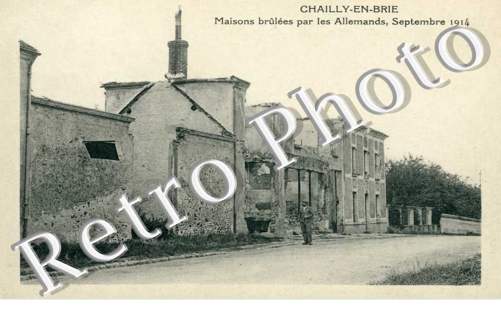 Maisons brulees par les Allemands