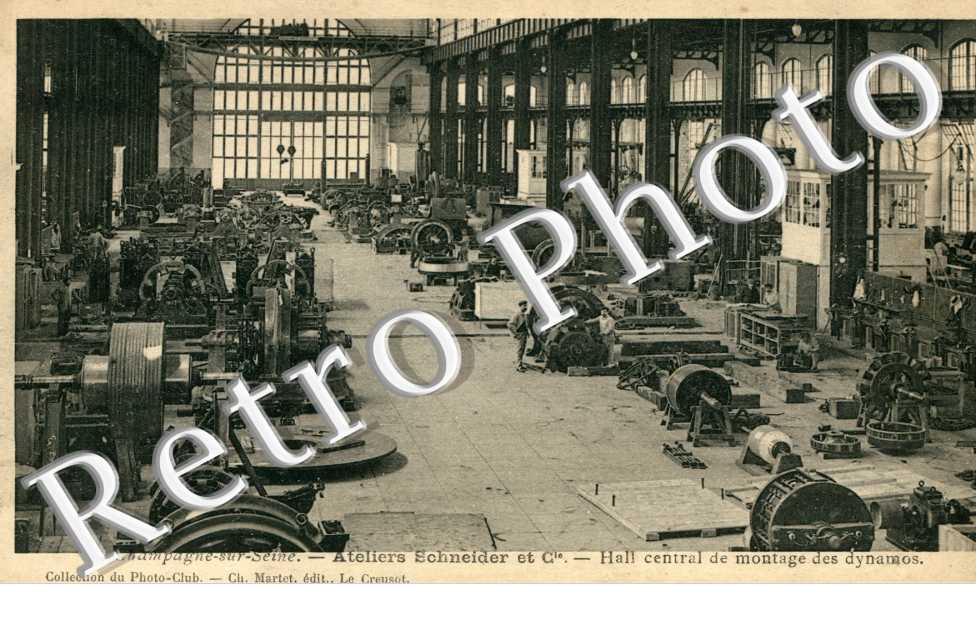 Ateliers Schneider et Compagnie, Hall central de montage des dynamos