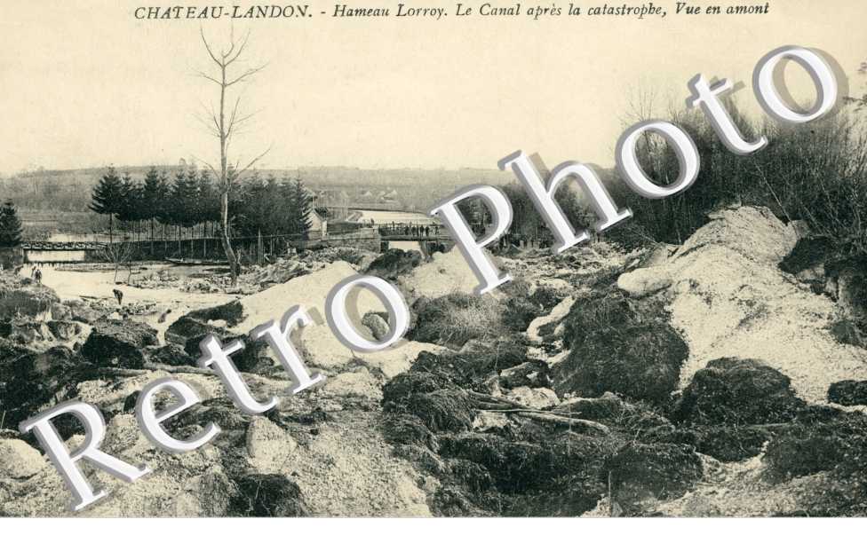 Hameau Lorroy, le Canal apres la Catastrophe, Vue en amont
