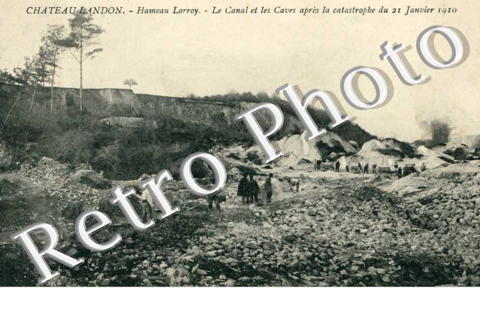 Hameau Lorroy, le Canal et les Caves apres la catastrophe du 21 janvier 1910