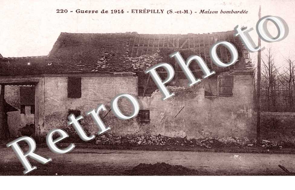 Guerre de 1914, Maison bombardee