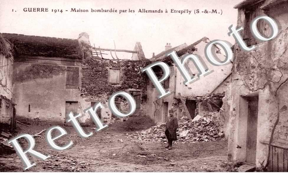 maison bombardee par les allemands  1914