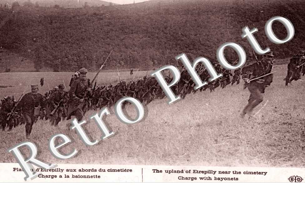plateau d'Etrepilly aux abords du cimetiere, charge a la baionnette