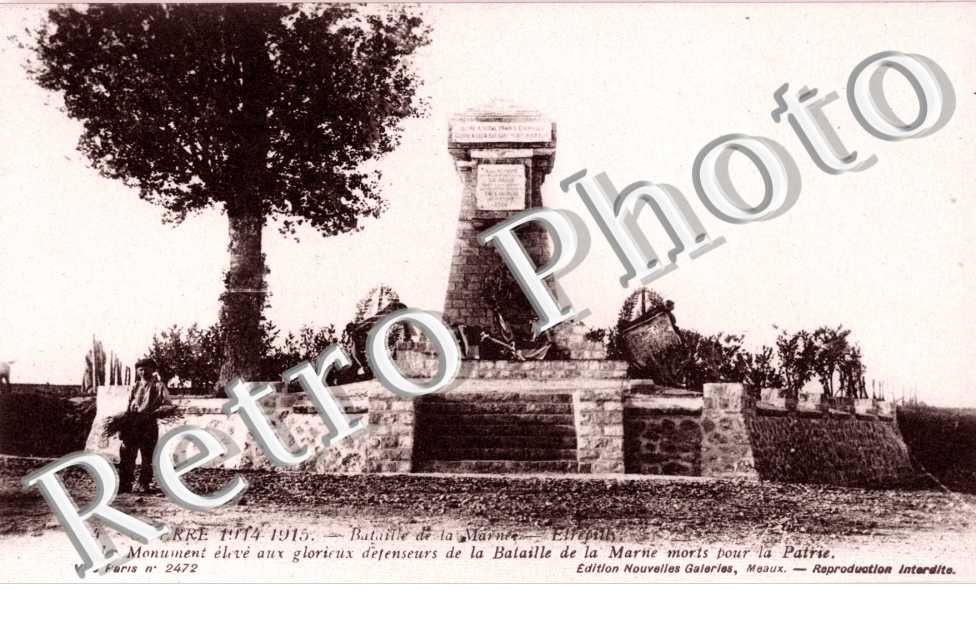 le monument eleve aux glorieux defenseurs de la bataille de la Marne, morts pour la patrie