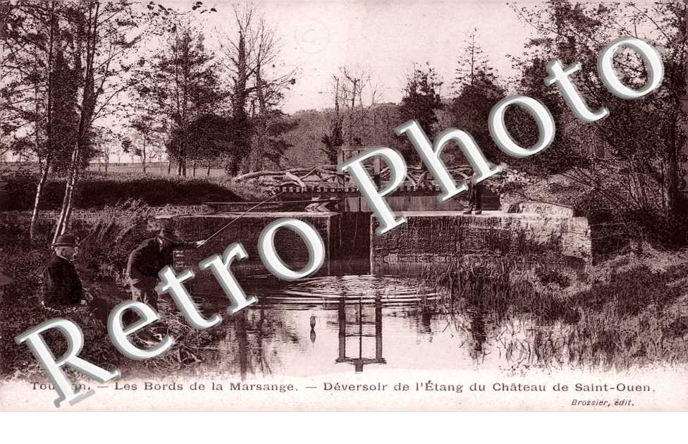 les Bords de la Marsange, le Deversoir de l'Etang du Chateau de Saint-Ouen