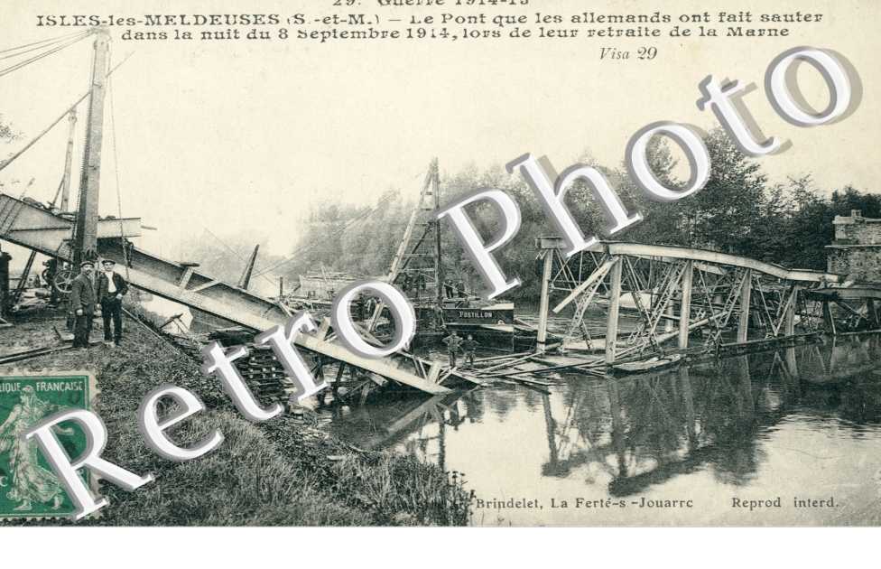 le pont que les allemands ont fait sauter le 8 septembre 1914