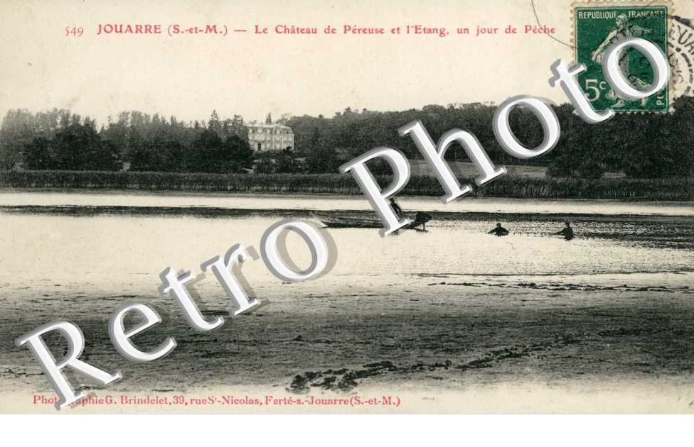 Château de Péreuse et l'Etang, un jour de Pêche