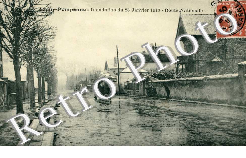 la Route Nationale, les Inondations du 26 Janvier 1910