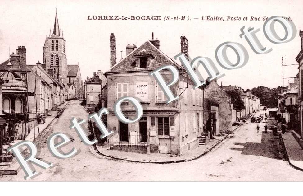 l'Eglise, la Poste et la Rue de l'Eglise
