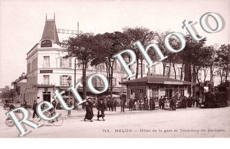 l'Hotel de la Gare et le Tramway de Barbizon