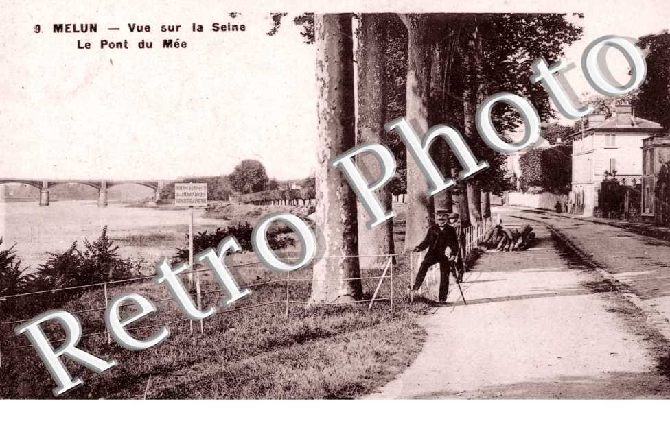 Vue sur la Seine, le Pont du mee