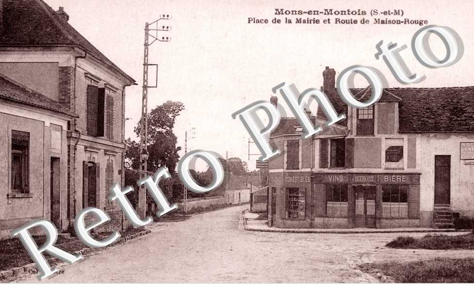 la Place de la Mairie et la Route de Maison-Rouge