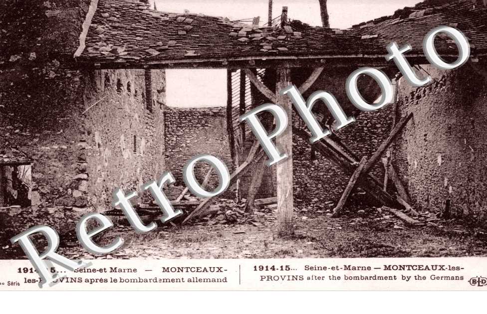 Montceaux après le bombardement