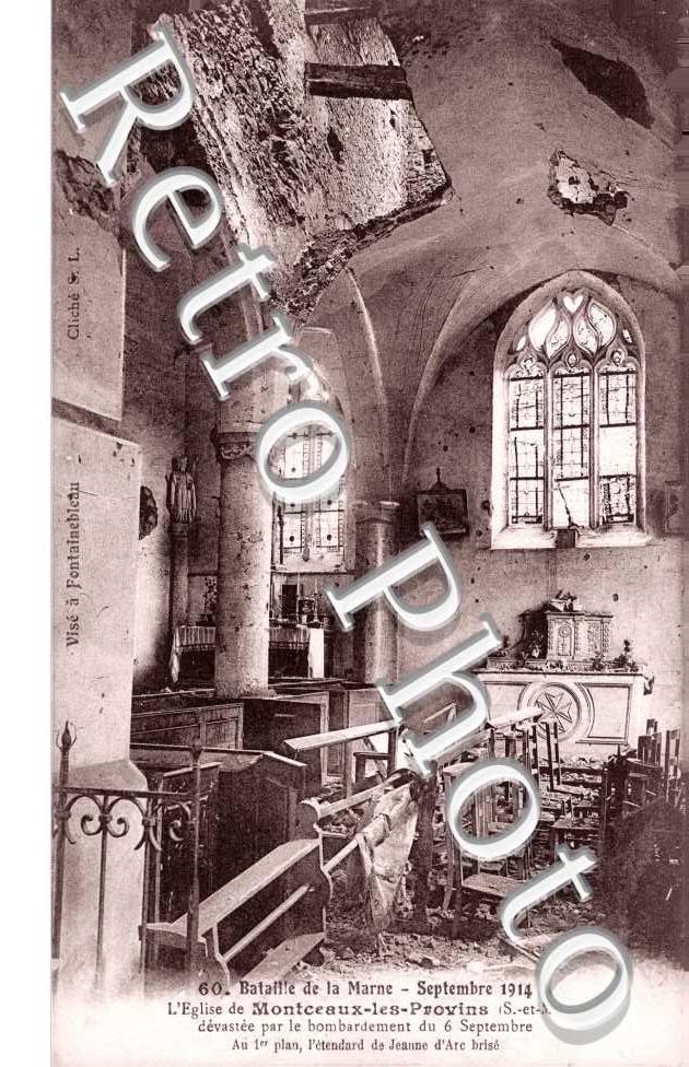 L'église dévaste par les bombardements allemands