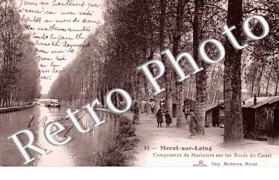 campement de mariniers sur les bords du canal