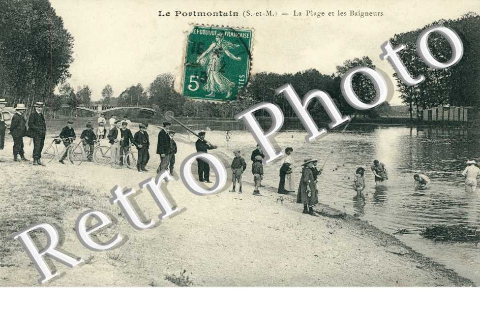 Le Portmontain - La plage et les Baigneurs
