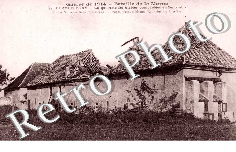 ce qui reste des etables bombardees en septembre
