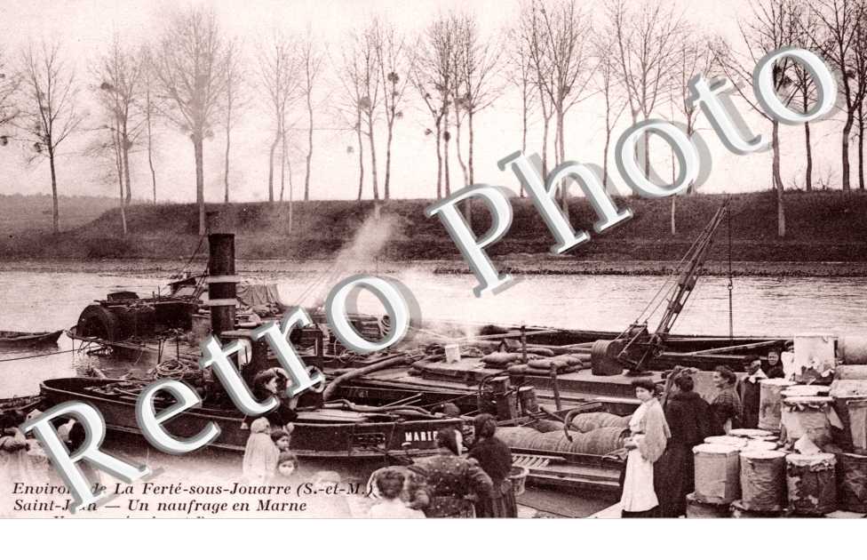 Un naufrage en Marne, Vapeurs epuisant l'eau
