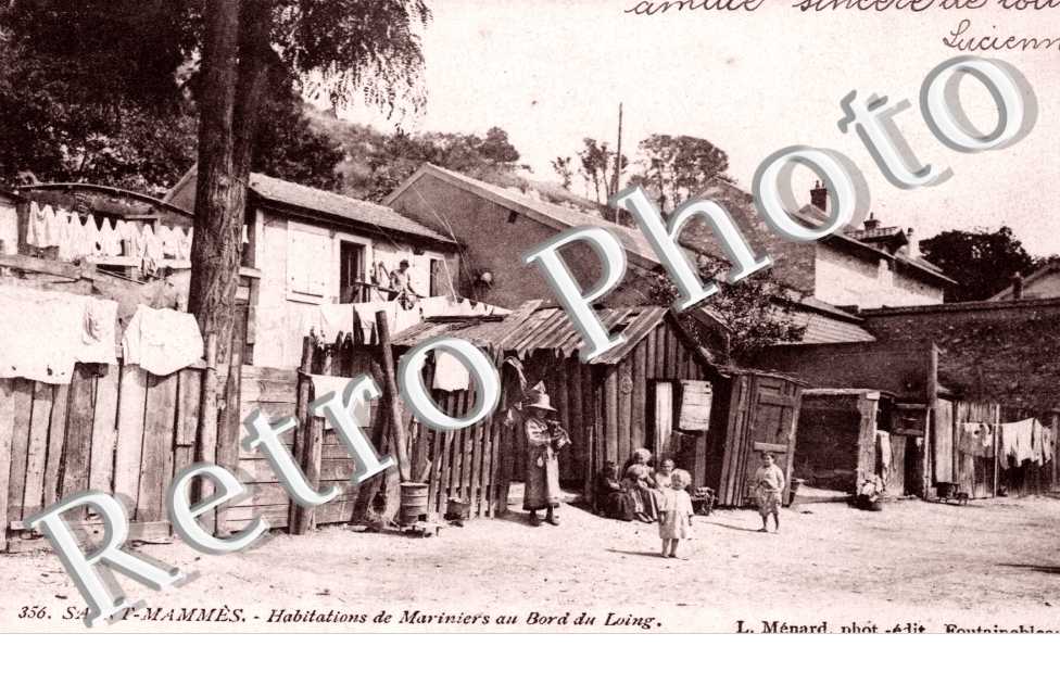 habitations de mariniers au bord du loing