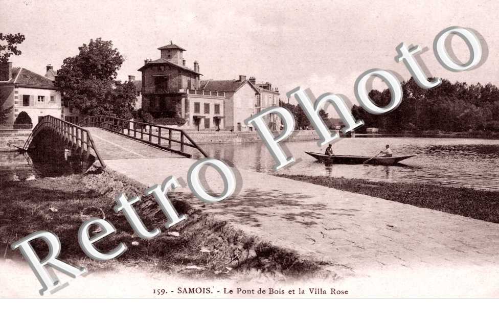 le pont de bois et la villa rose