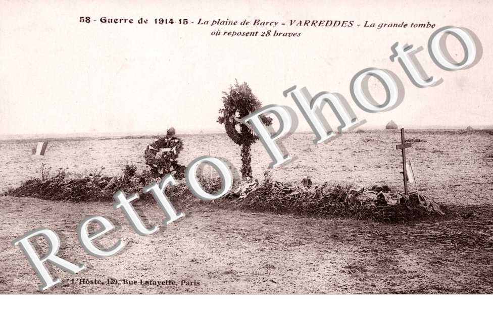 La Plaine de Barcy - la Grande Tombe ou reposent 28 Braves