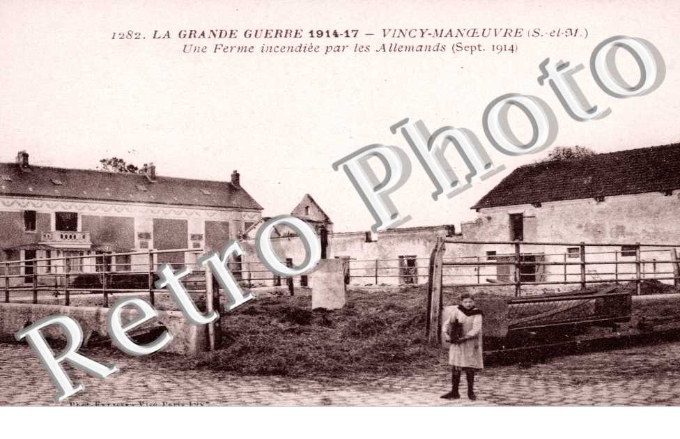 La grande guerre 1914-15 - Une ferme incendiee par les allemands