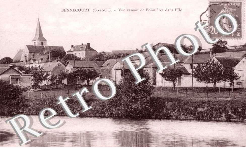 Vue venant de Bonnieres dans l'Ile
