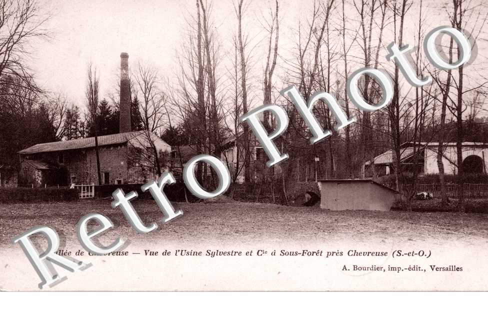 vue de l'usine Sylvestre et Cie à Sous-Forêt près Chevreuse
