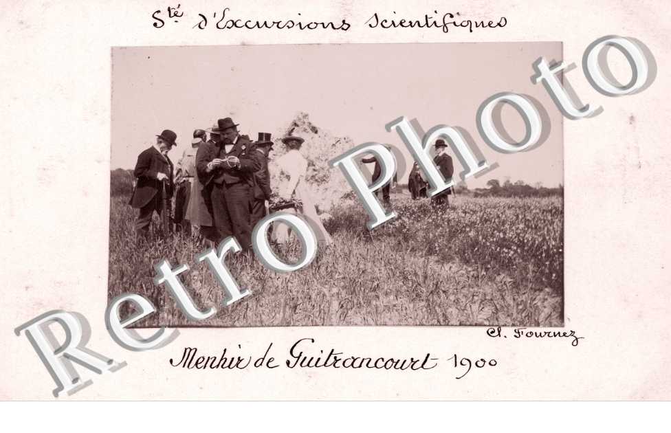 Menhir de Guitrancourt  1900  Societe d'excursions scientifiques
